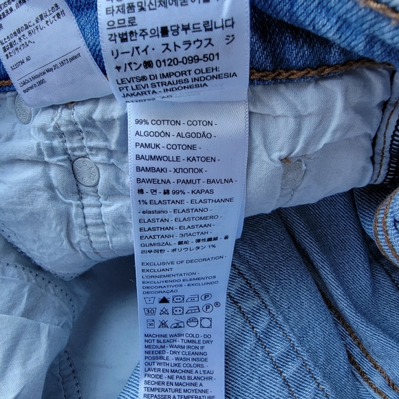 Levi's Wedgie Jean Blue Distressed Size 26 - Picture 10 of 11